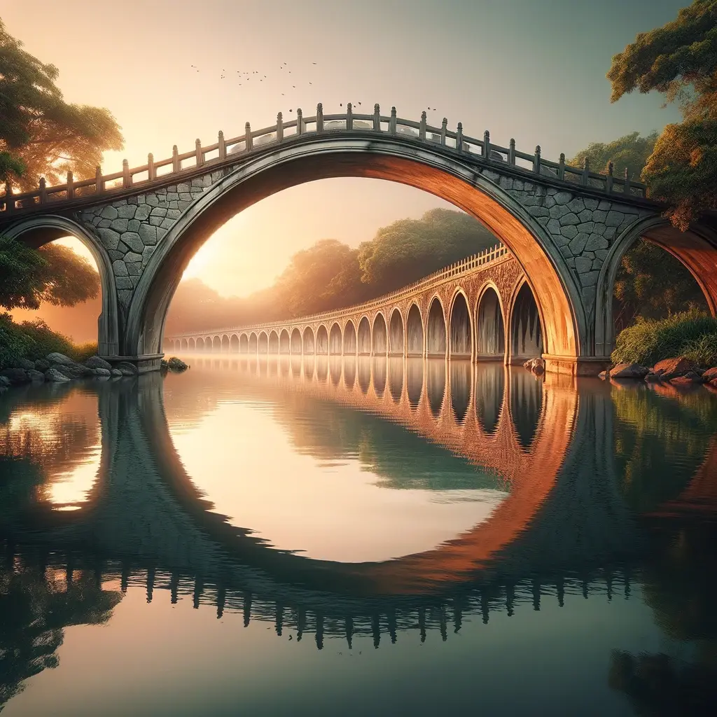 A serene stone bridge symbolizing unity and connection in Oscar Beck’s political analysis.